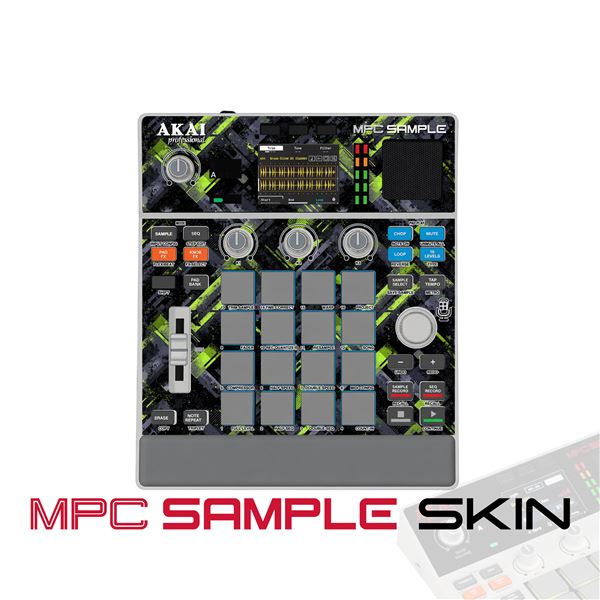 Lime Tactical Strike vinyl skin for Akai MPC Sample