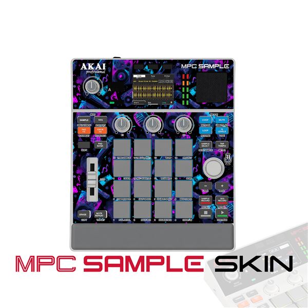 Neon Music Nights vinyl skin for Akai MPC Sample