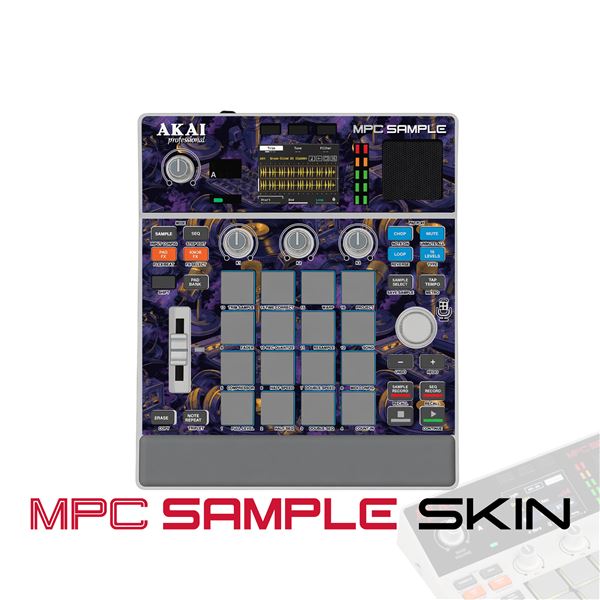 Purple Gold Dimension vinyl skin for Akai MPC Sample