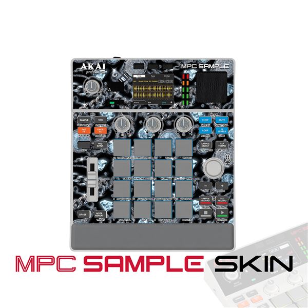 Silver Diamond Drip vinyl skin for Akai MPC Sample