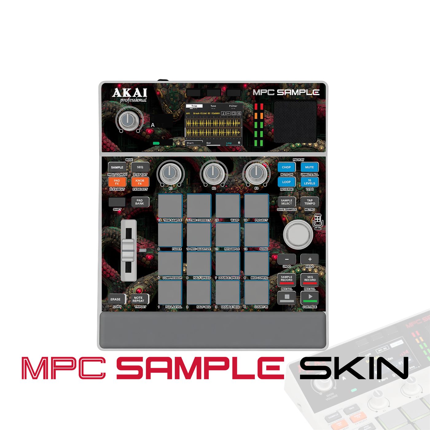 Alien Tentacle Core vinyl skin for Akai MPC Sample
