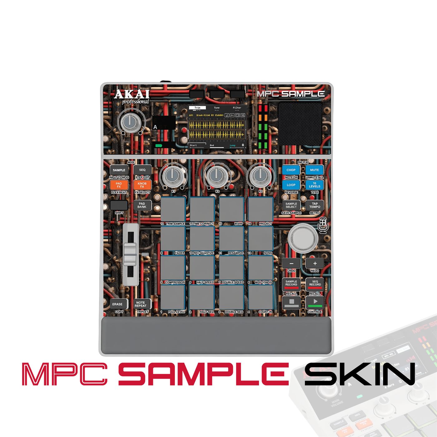 Analog Wire Lab vinyl skin for Akai MPC Sample