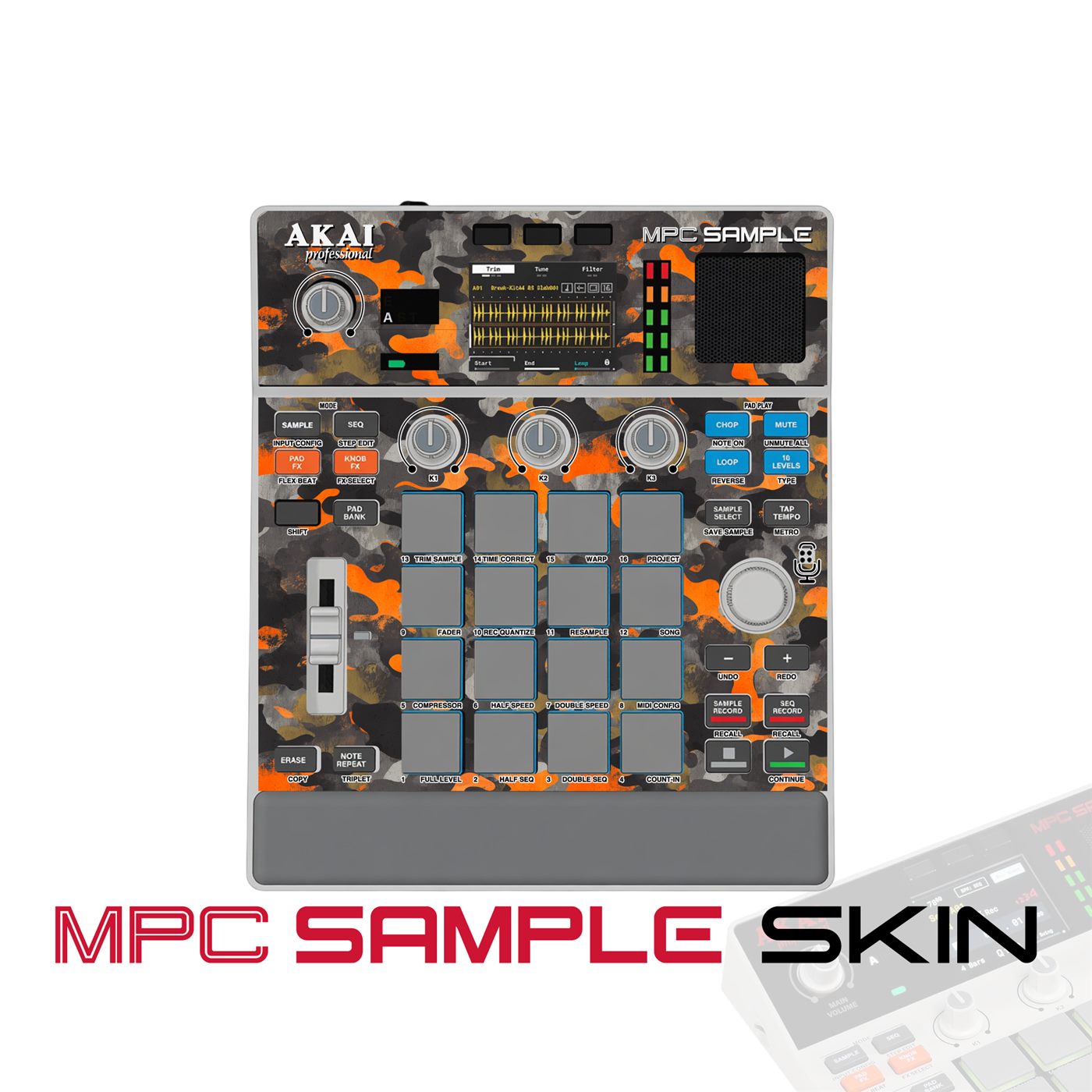 Camo Pulse vinyl skin for Akai MPC Sample