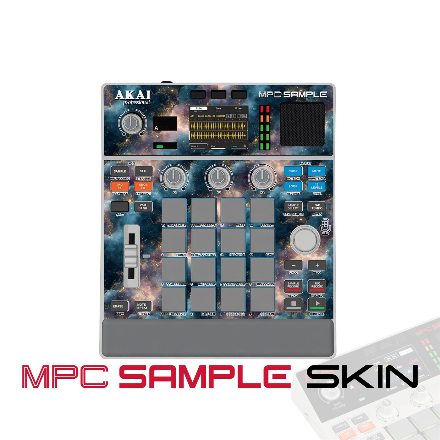 Celestial Cloud Dust vinyl skin for Akai MPC Sample