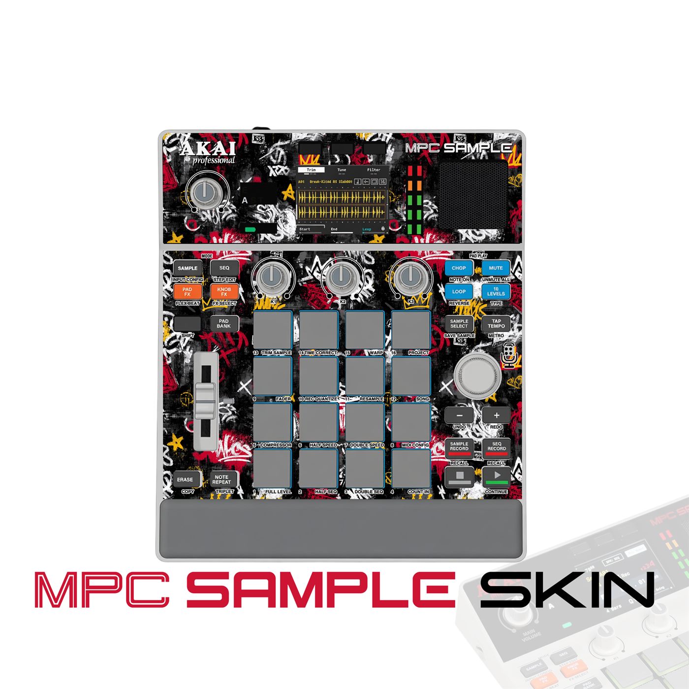 Crown Tag Riot vinyl skin for Akai MPC Sample