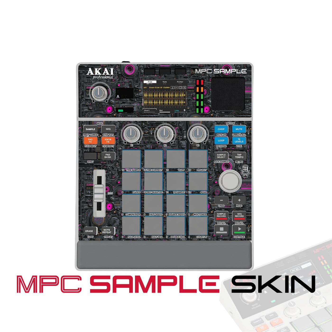 Cyber Core vinyl skin for Akai MPC Sample