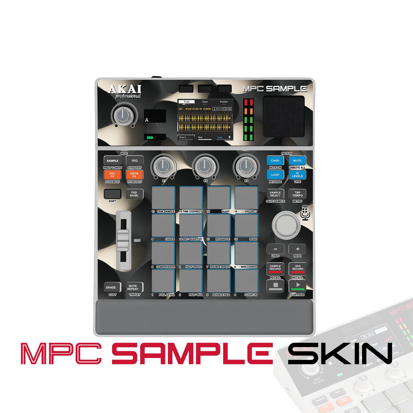 Desert Camo vinyl skin for Akai MPC Sample