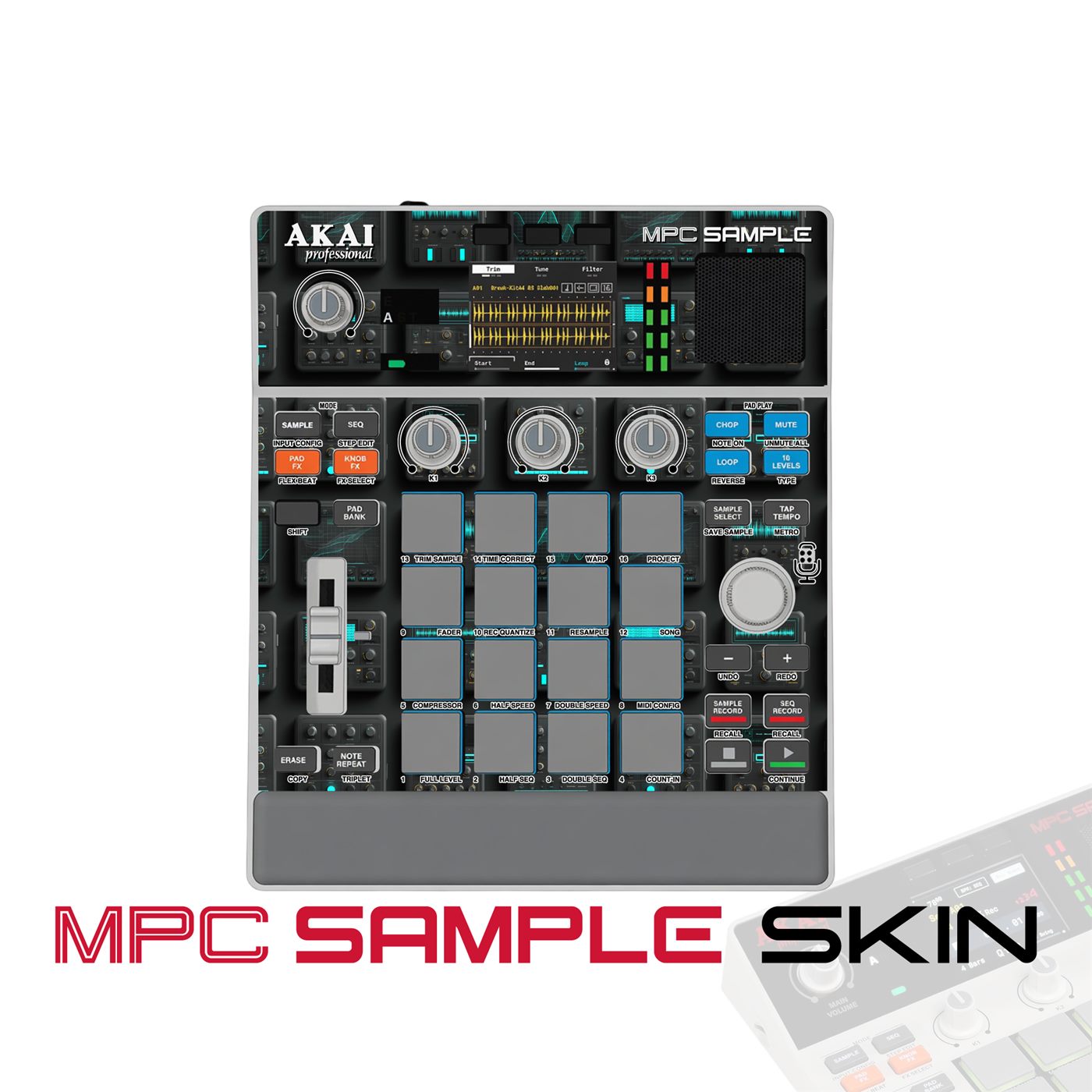 Digital Command Center vinyl skin for Akai MPC Sample