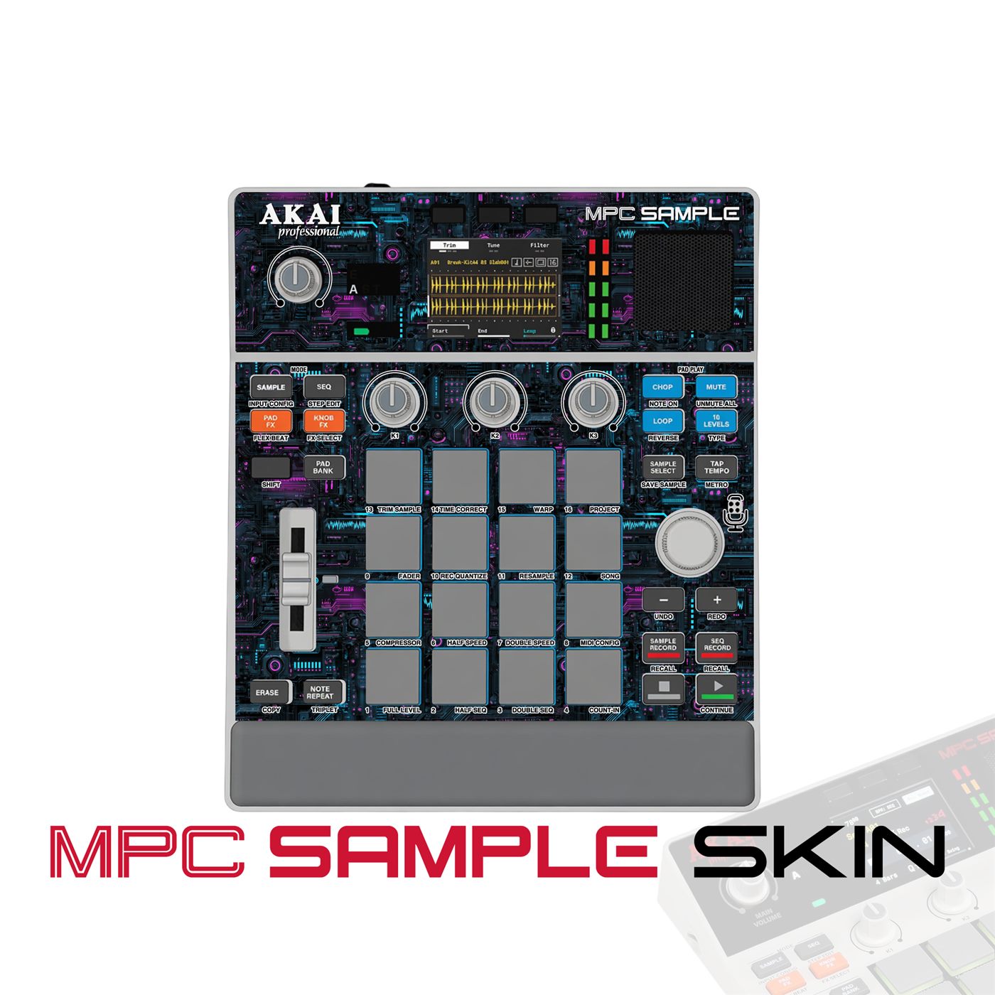 Digital Void vinyl skin for Akai MPC Sample