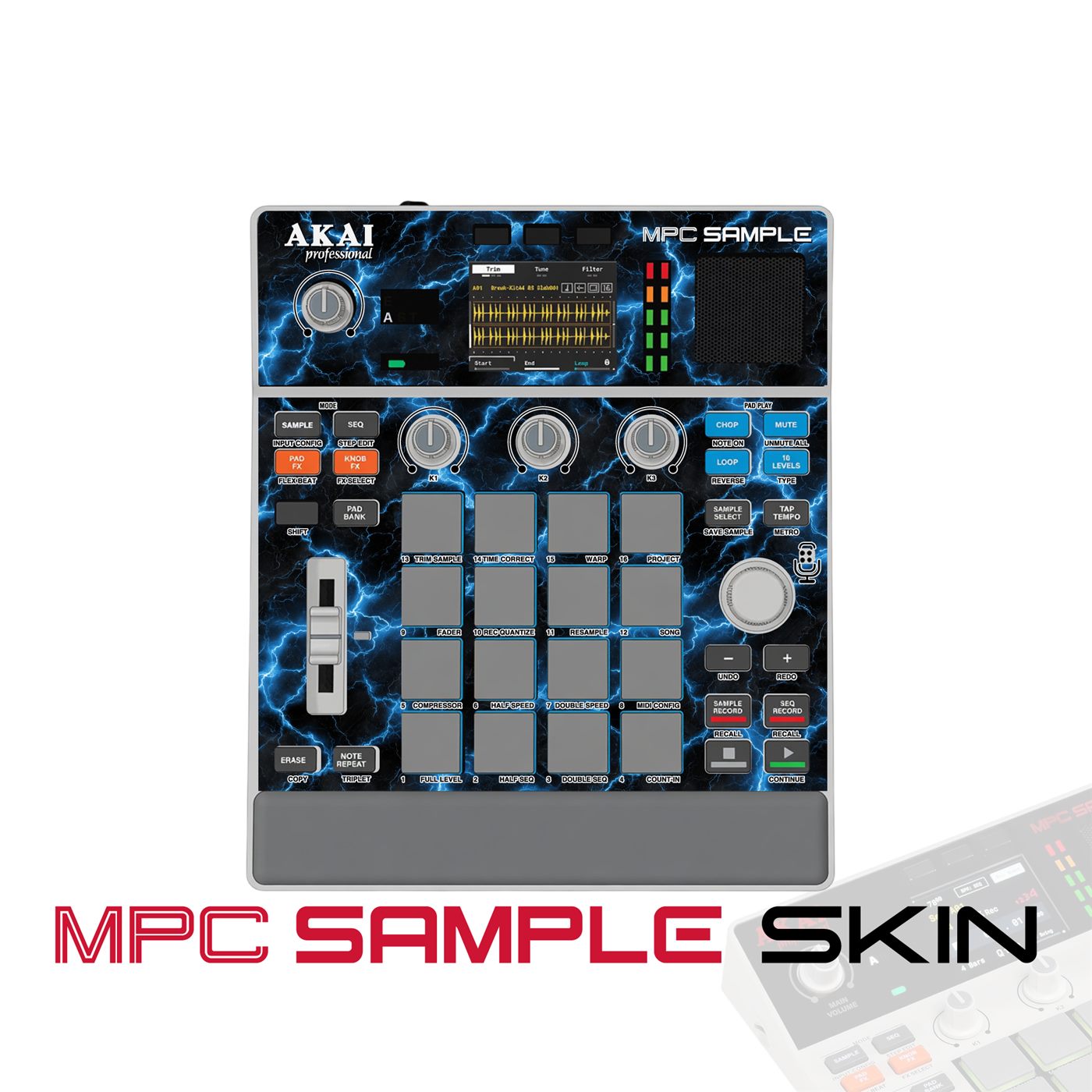 Electric Strike vinyl skin for Akai MPC Sample