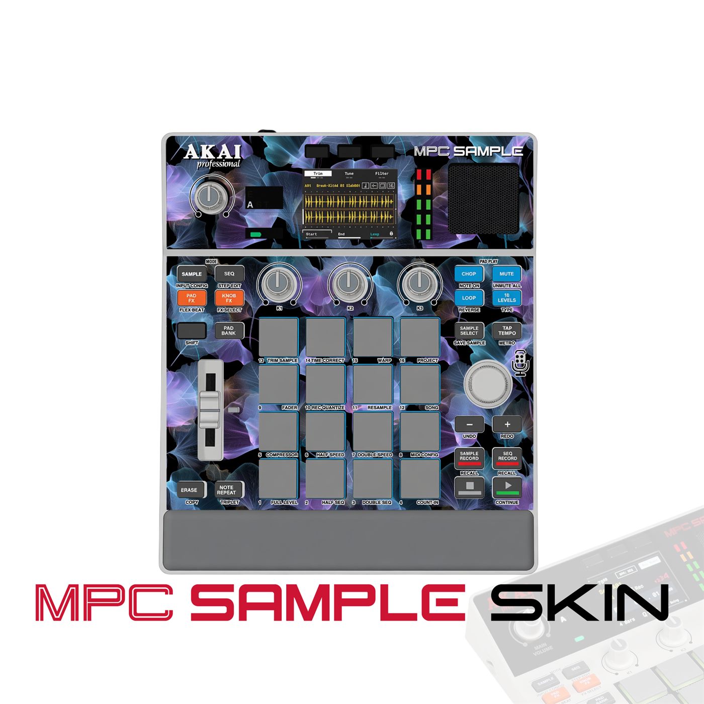 Floral Void vinyl skin for Akai MPC Sample