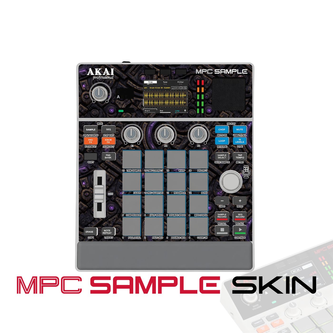 Galaxy Marble vinyl skin for Akai MPC Sample