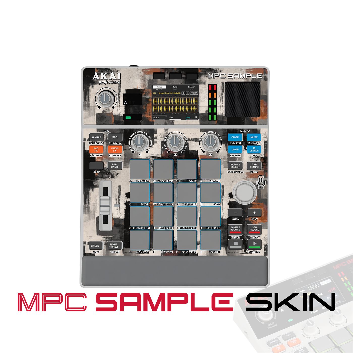 Grunge Core vinyl skin for Akai MPC Sample