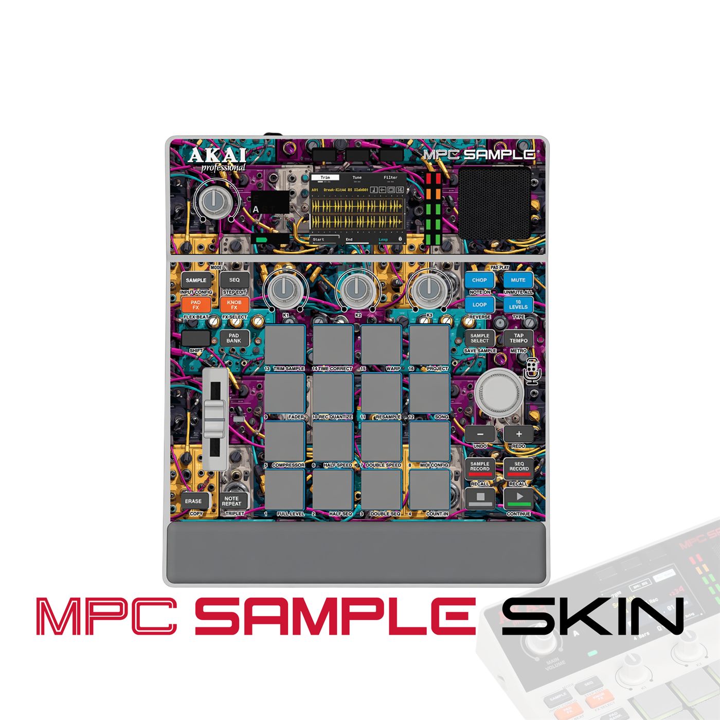 Patch Cable Storm vinyl skin for Akai MPC Sample