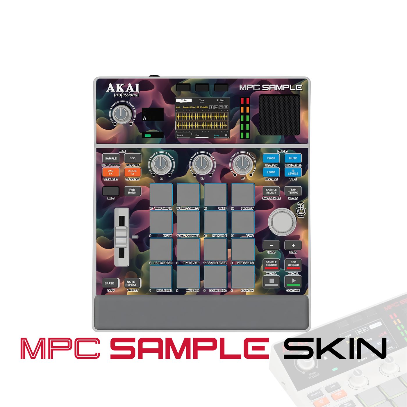 Soft Camo Flow vinyl skin for Akai MPC Sample