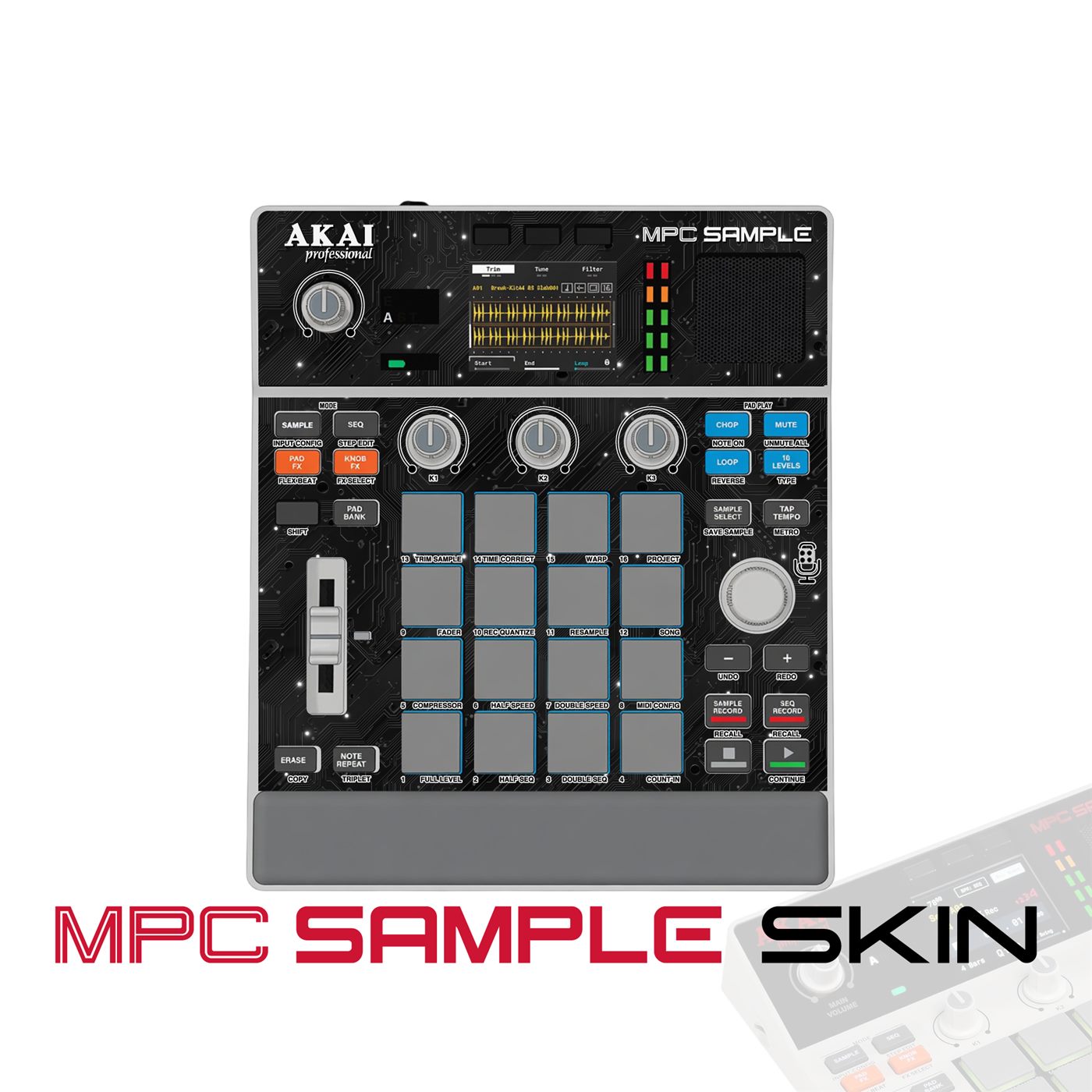 Stellar Dust vinyl skin for Akai MPC Sample