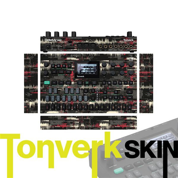Glitchwave Noir vinyl skin for Elektron Tonverk
