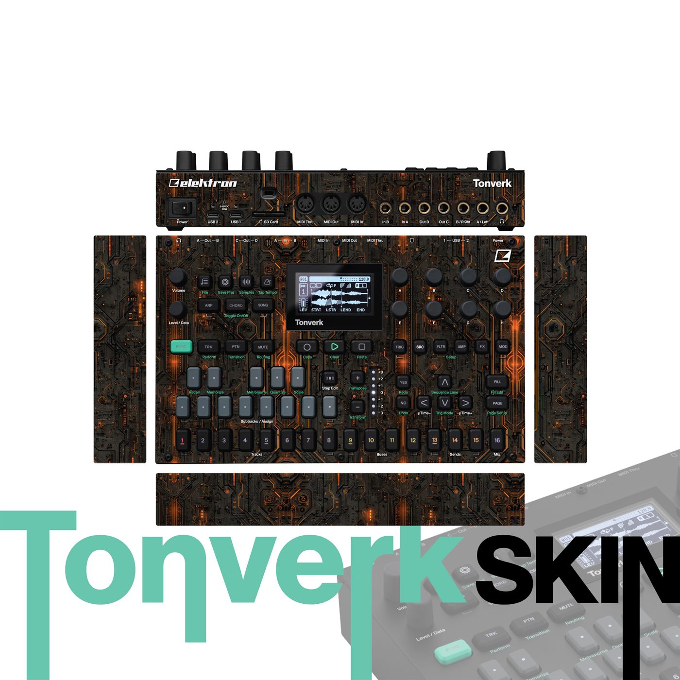 Blood Circuit vinyl skin for Elektron Tonverk
