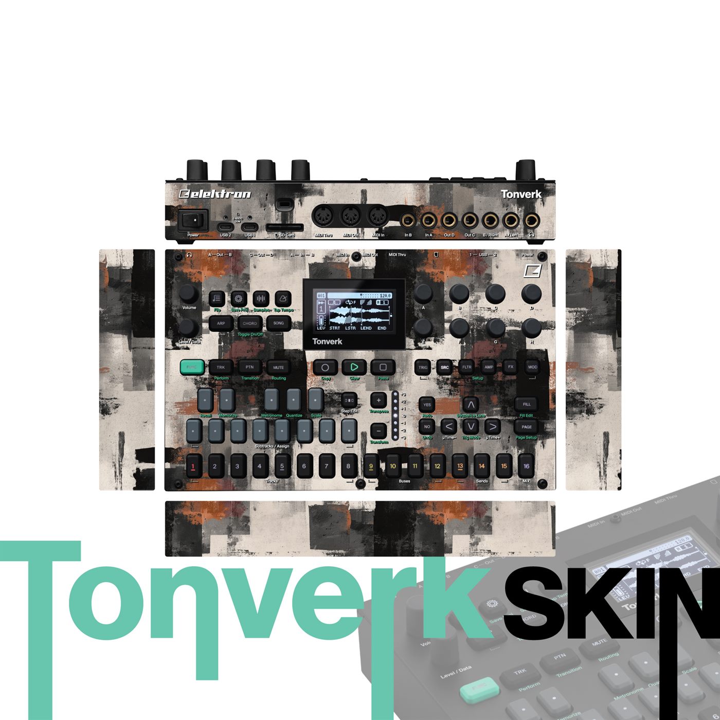 Dark Voltage vinyl skin for Elektron Tonverk