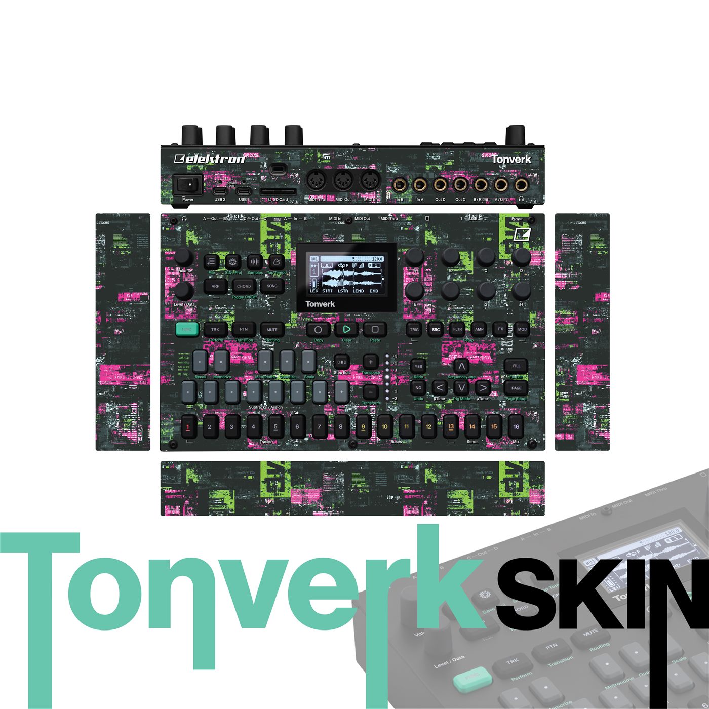 Data Decay vinyl skin for Elektron Tonverk