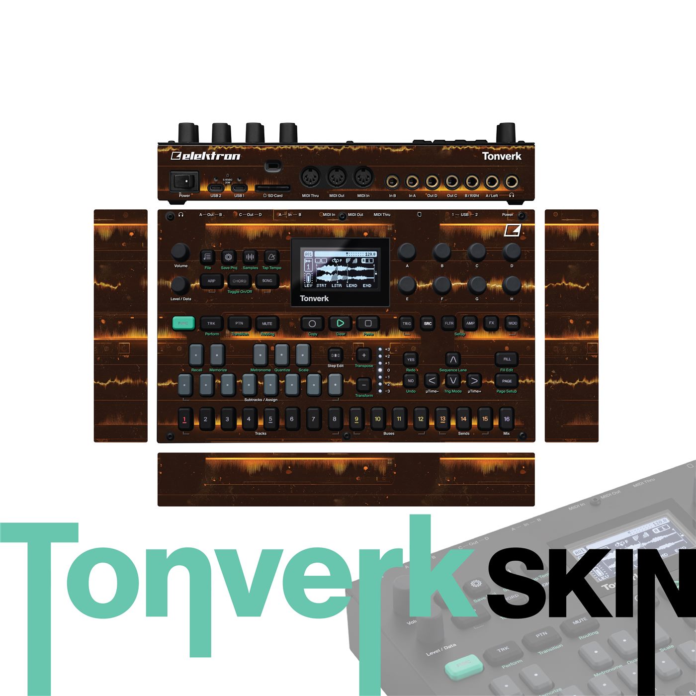 Emberwave vinyl skin for Elektron Tonverk