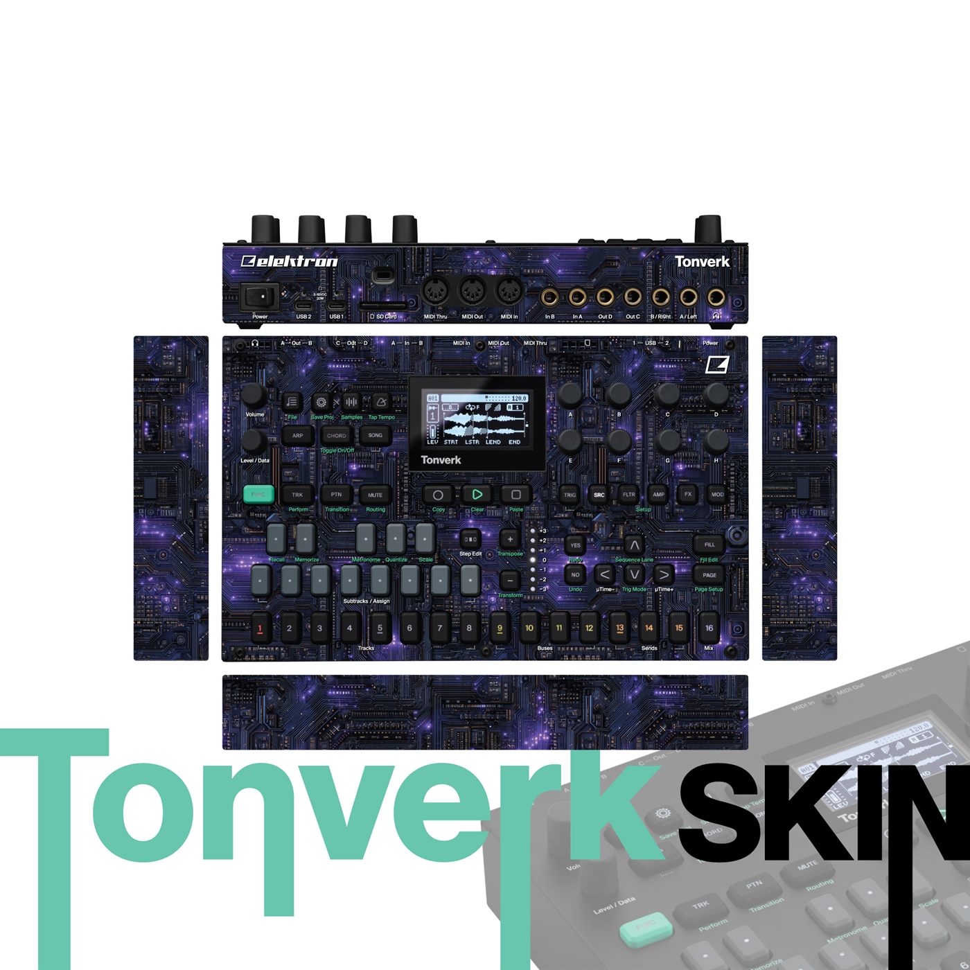 Galactic Trace vinyl skin for Elektron Tonverk