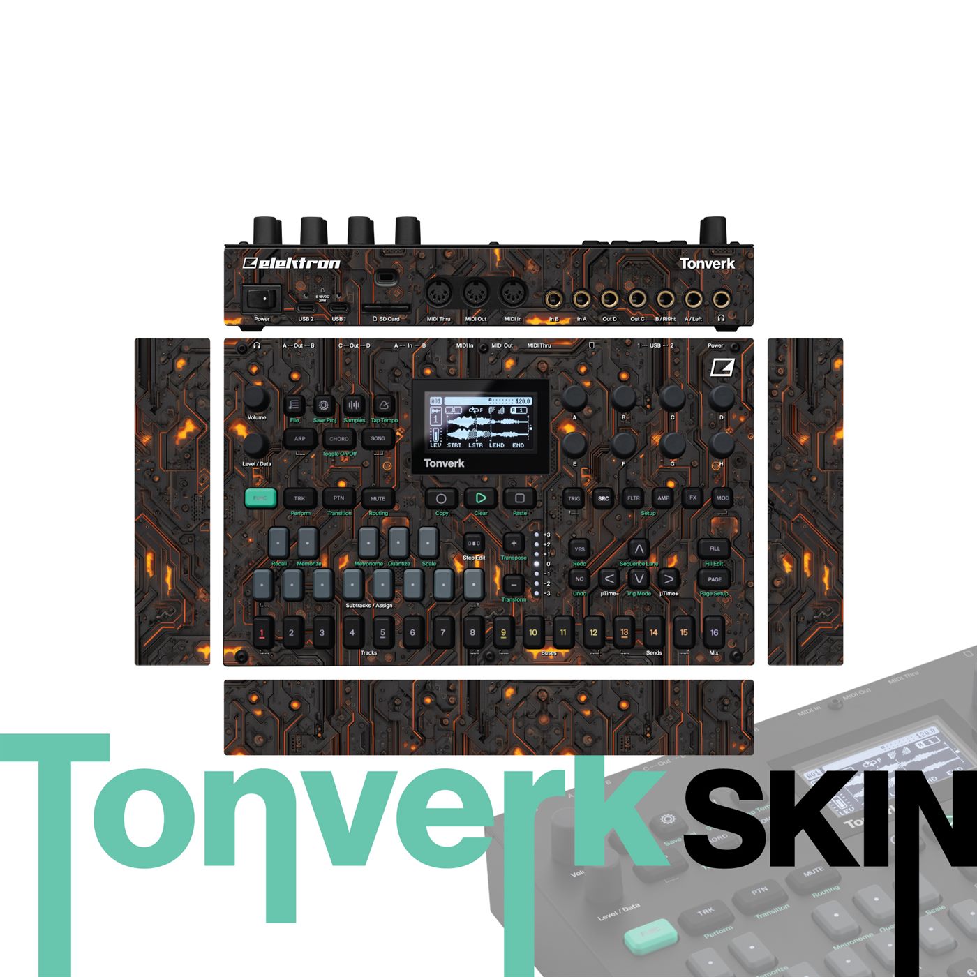 Liquid Topography vinyl skin for Elektron Tonverk