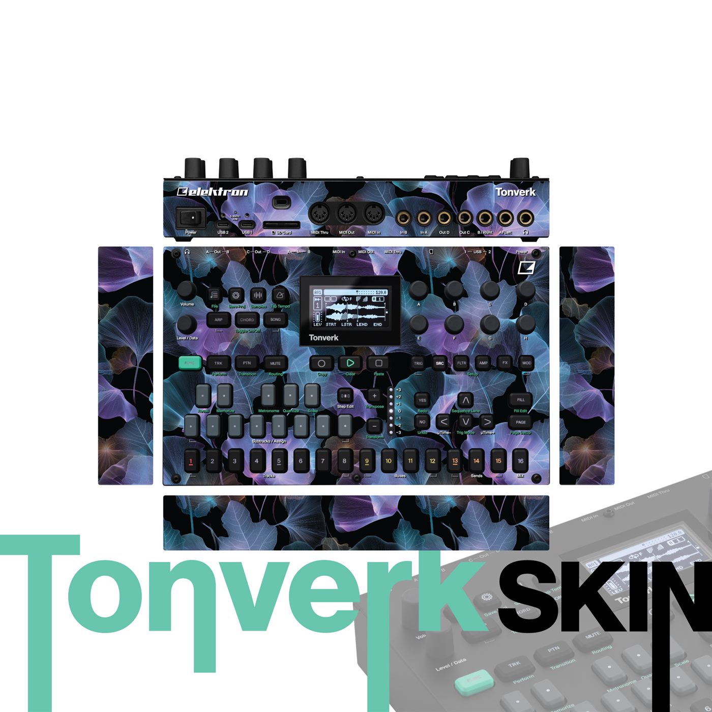 Moonlit Gossamer Veil vinyl skin for Elektron Tonverk