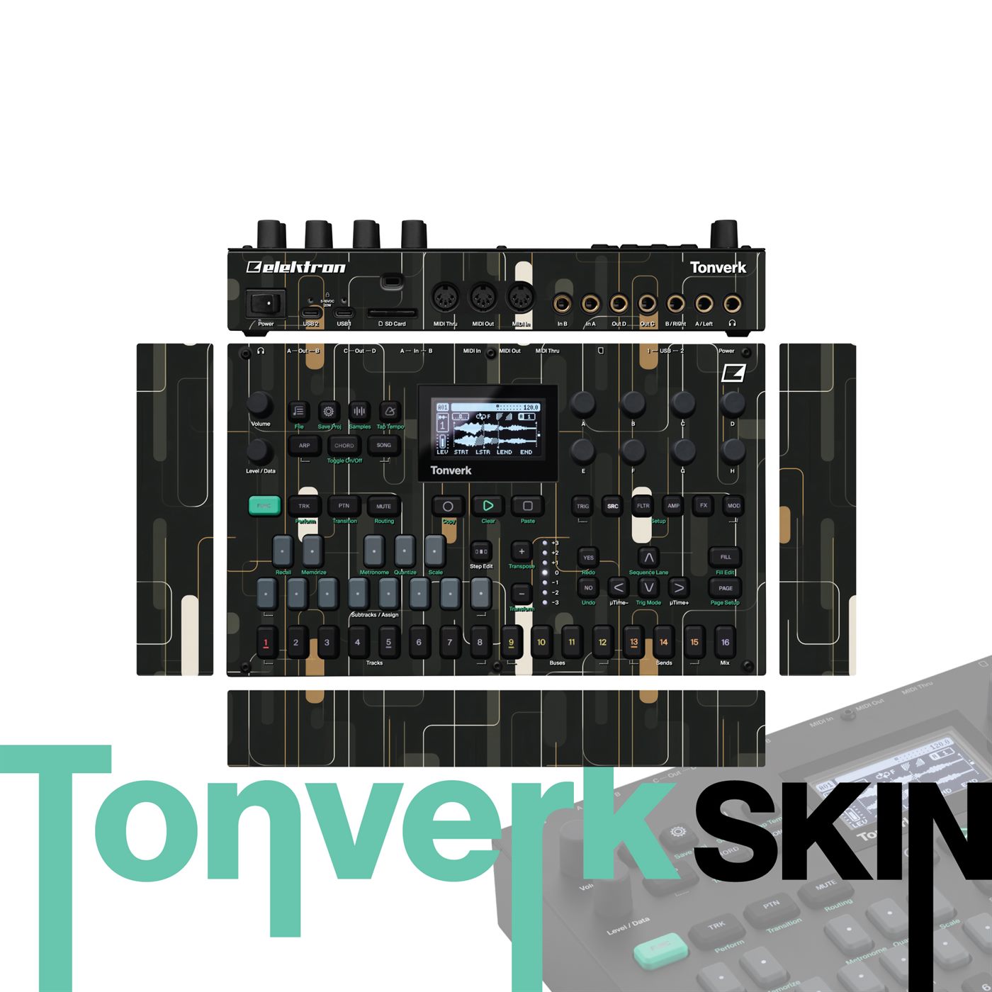 Nocturne Linescape vinyl skin for Elektron Tonverk