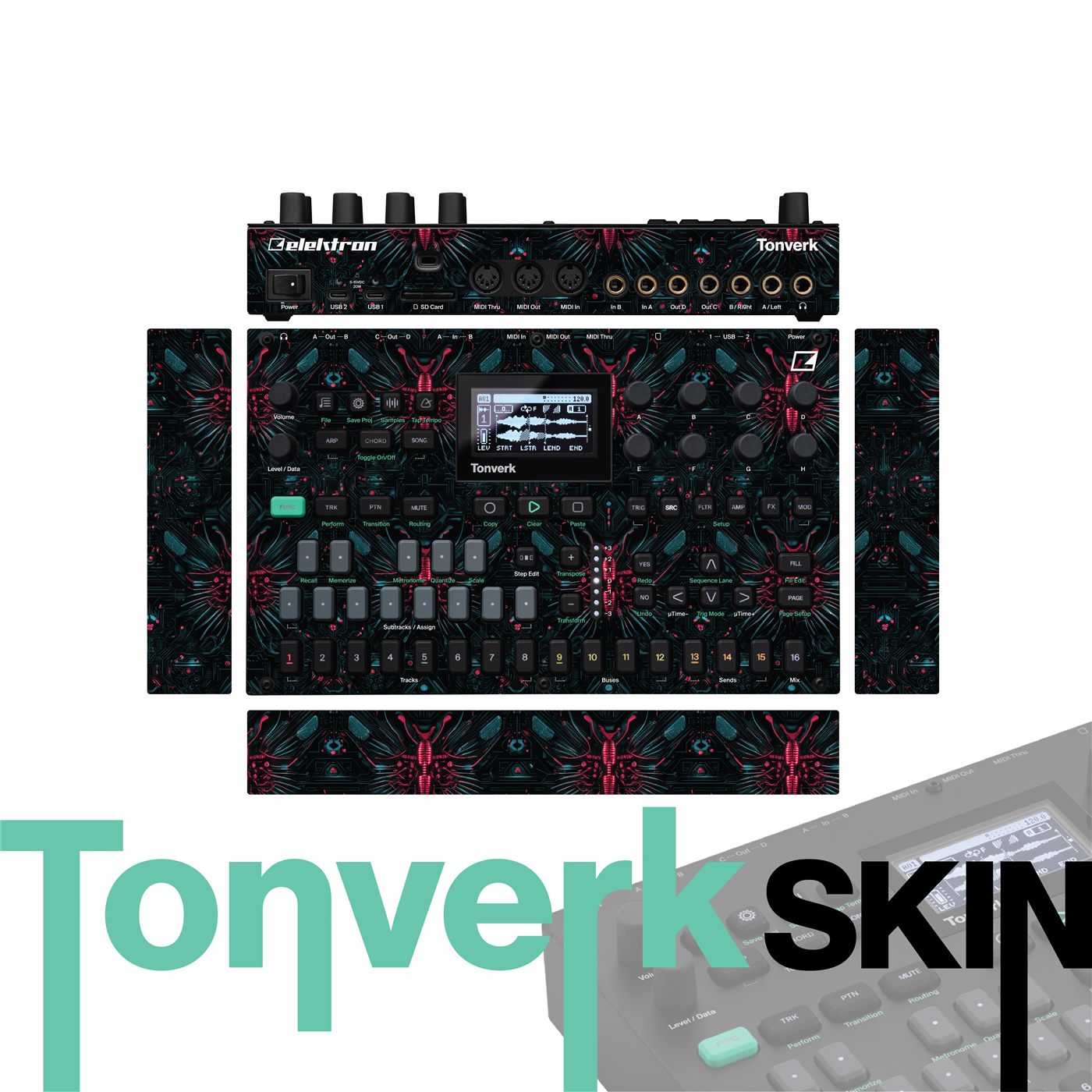Phantom Hive vinyl skin for Elektron Tonverk