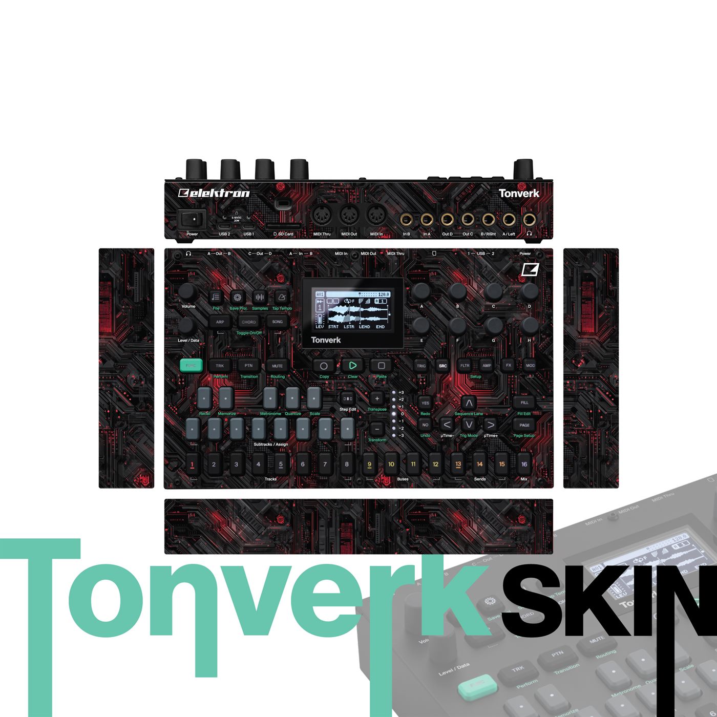 Quantum Circuit vinyl skin for Elektron Tonverk