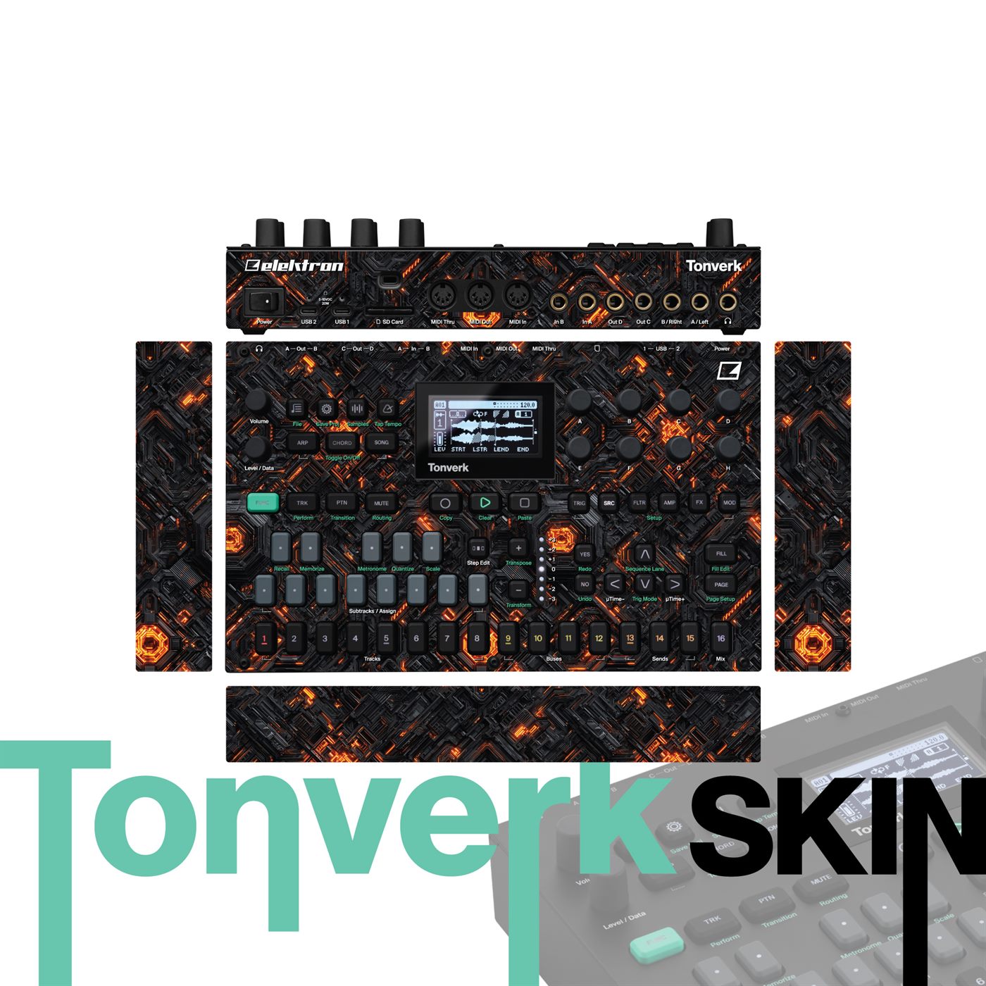 Toxic Riot vinyl skin for Elektron Tonverk