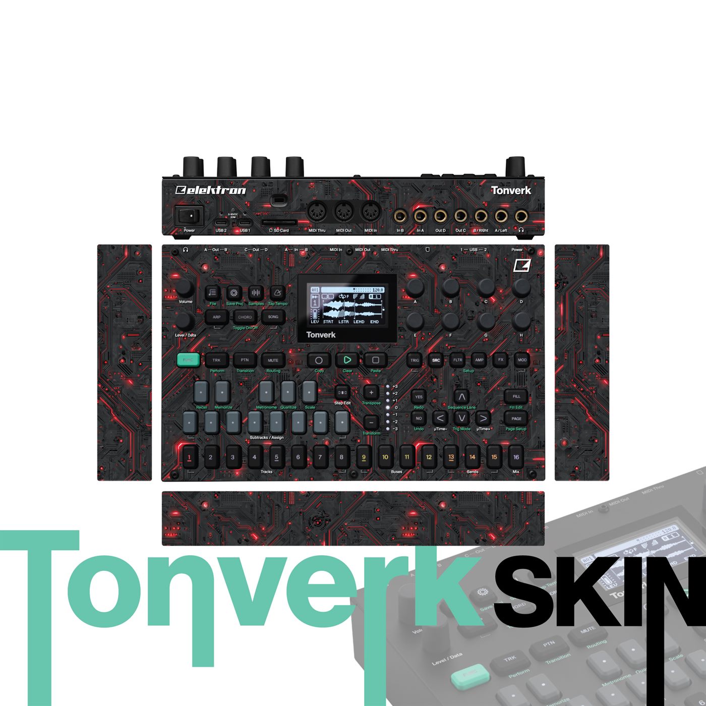 Violet Forge vinyl skin for Elektron Tonverk
